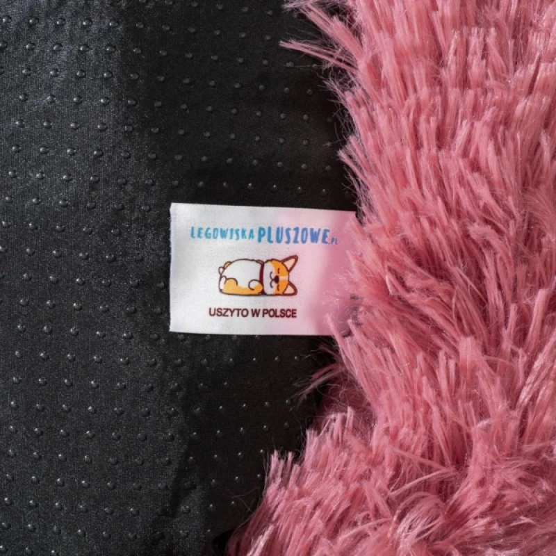 Różowa Chmurka Premium — pluszowe legowisko dla psa ze zdejmowanym pokrowcem robione w Polsce
