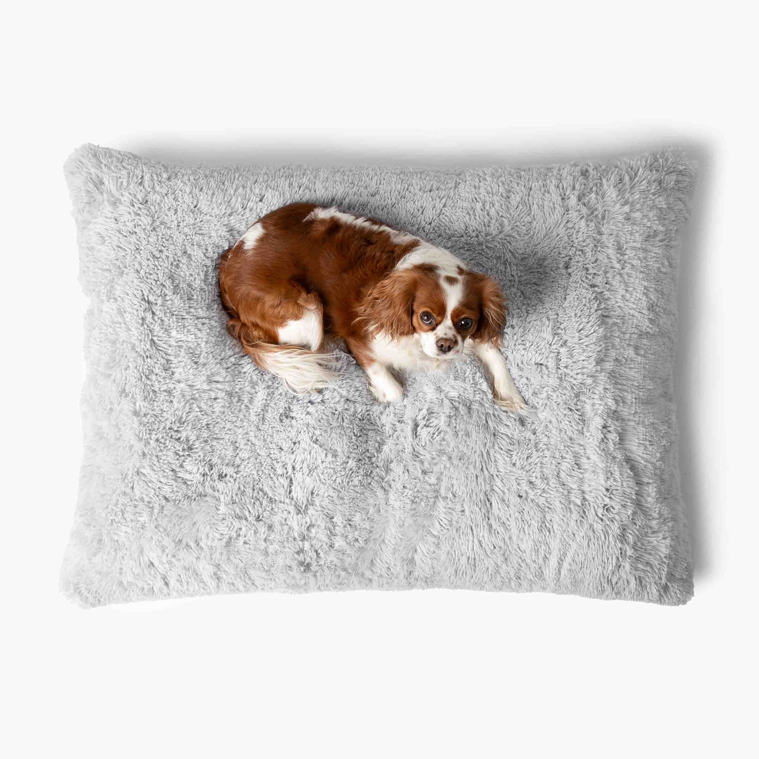 szare popielate legowisko dla psa poducha pluszowa miękka